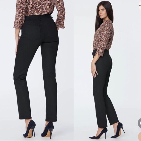 NWT NYDJ Marilyn Straight Leg Jeans in Black 2 - Picture 2 of 7